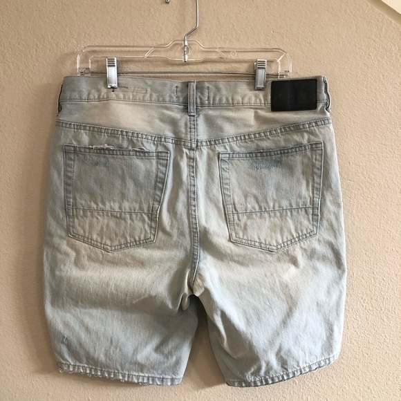 PacSun Men’s Distressed Vertical Stretch Skinny Denim Shorts Size W34 - Picture 2 of 14